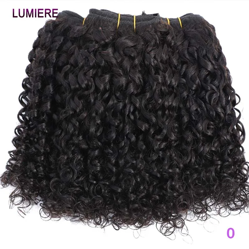Burmesische Pixie Curly Bundles Unbehandeltes Jungfrauenhaar 3/4 Bundle-Deal Tiefe Afro-Locken Echthaar-Extensions Großhandel