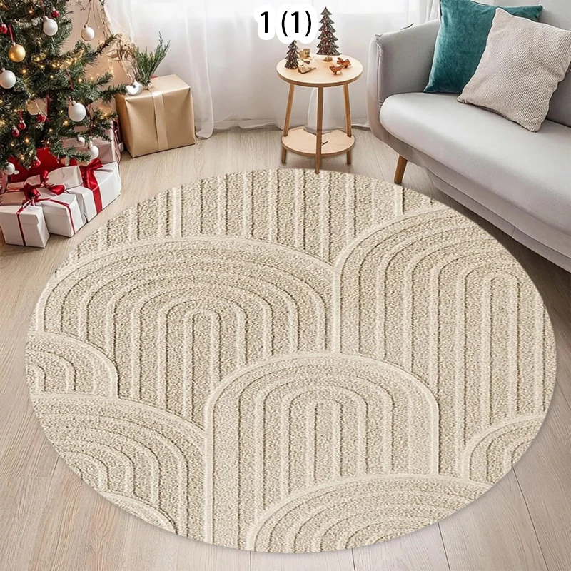 Minimalist Rugs for Bedroom Large Area Living Room Decoration Carpet Home Waterproof Anti-fouling Mat Round Anti-slip Lounge Rug