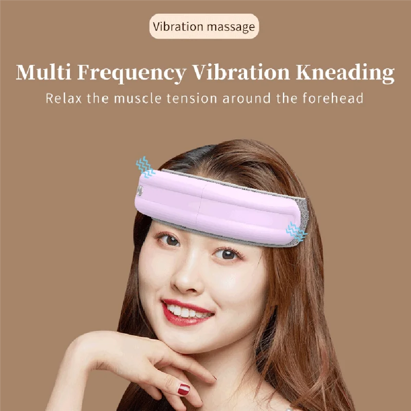 

Electric Head Massager Vibration Hot Compress Air Bag Massage Relieve Headache Bluetooth Music Relax Therapy