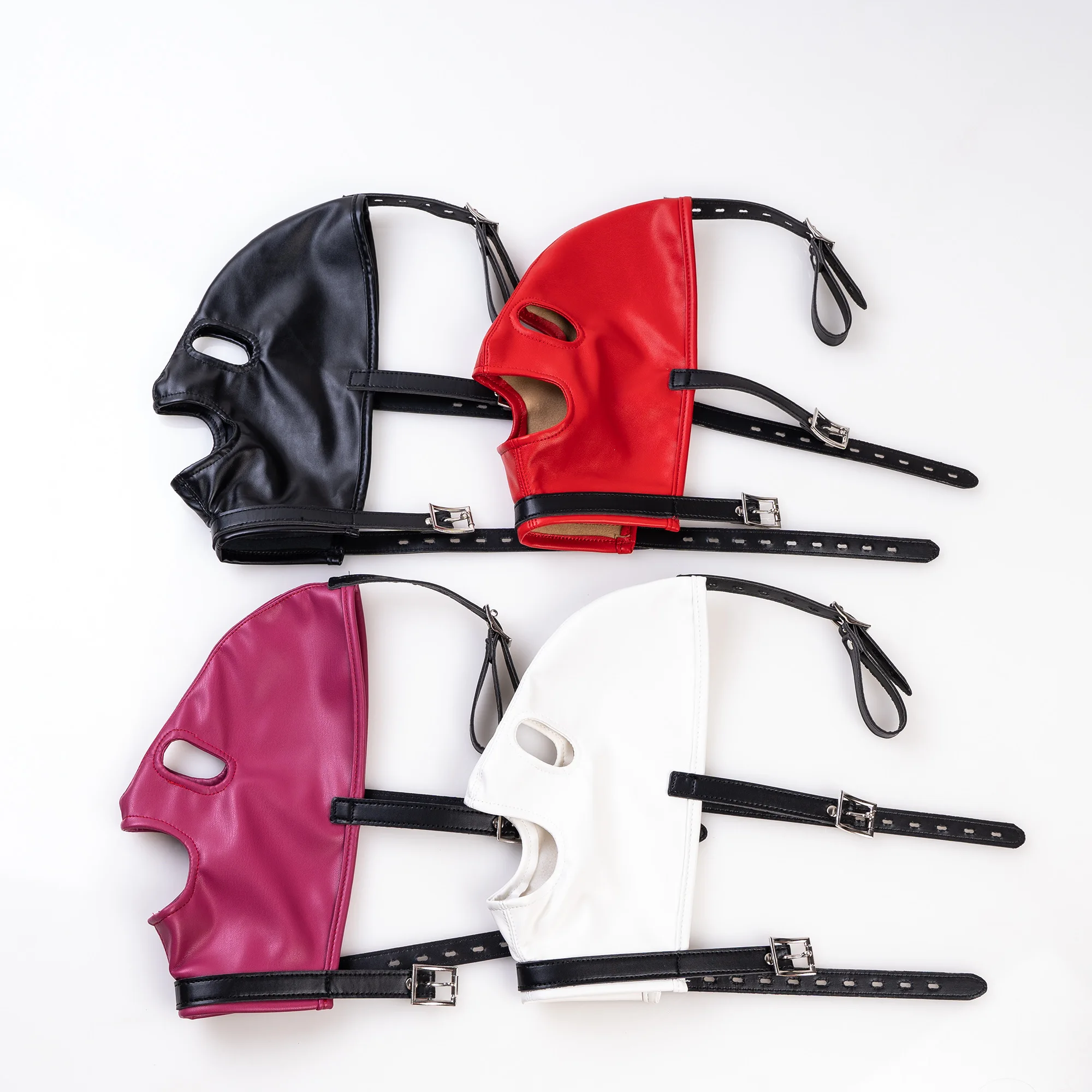 4 ألوان للجنسين الوثن كامل الوجه قناع جلدي القياسية سلس عبودية هود ل تأثيري قبعة الحفلات الألعاب التكتيكية قبعة بالاكلافا #6