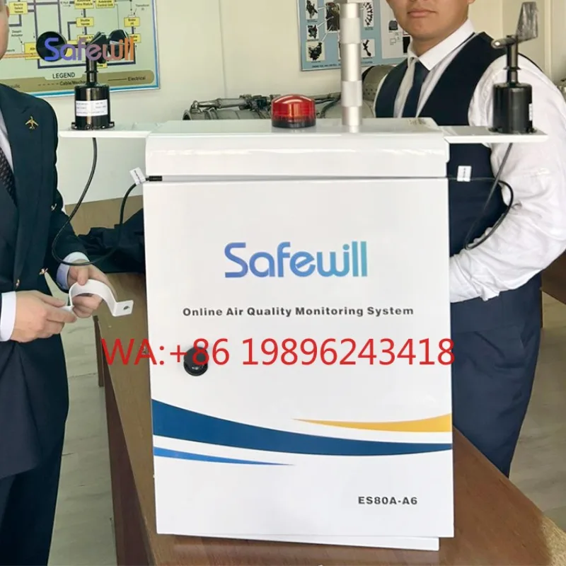

Multi-Gas Online Air Quality Monitor with 4G Data Transmission Test PM2.5 PM10 TSP NO O2 CO2 TVOC Outdoor Solar-Supported