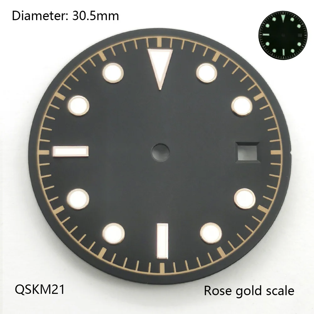 NH35 dial 30.5mm green blue dial nh35 suitable for Japanese NH35 automatic mechanical movement watchmods can customize logo
