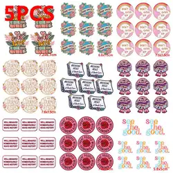 5PCS/Lots Cartoon Book Lover Embroidered Patch Iron On Patches For Clothing thermoadhesive Patches On Clothes Jackets Badges DIY