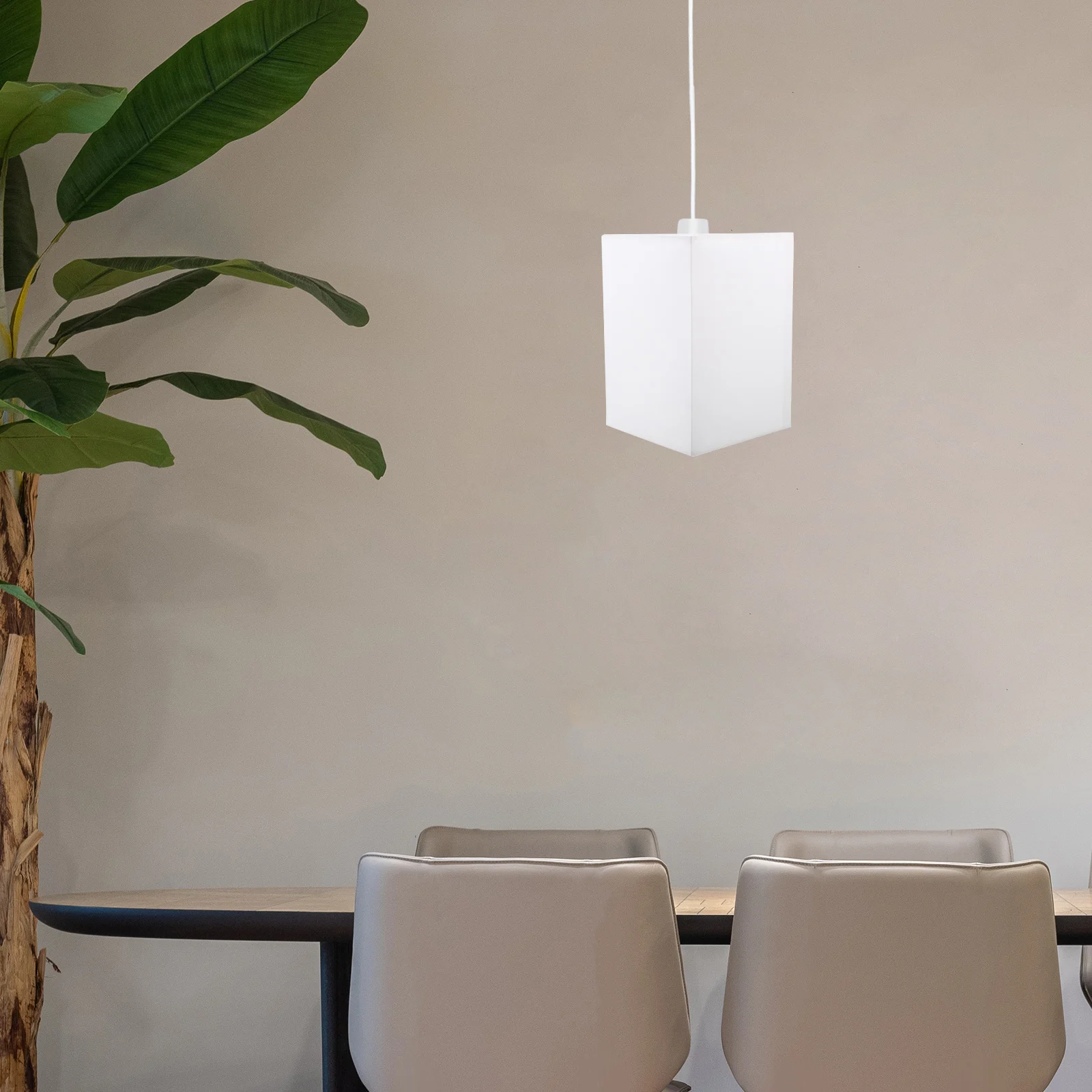 

Square Table Lamp Shade Replacement Iron Tc Material Soften Light Bedroom Living Room Decorative Modern Household Lighting