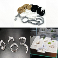 Aquarium Substrate Elevated Terrain Divider,Simulated Ecological Aquascaping Ornament,Reptiles & Amphibians,Habitat Décor