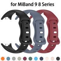 Silicone Straps for Xiaomi Mi Band 9 8 NFC Sport Rubber Bracelet Wristband Correa Xiaomi Smartwatch Band 8 9 NFC Accessories