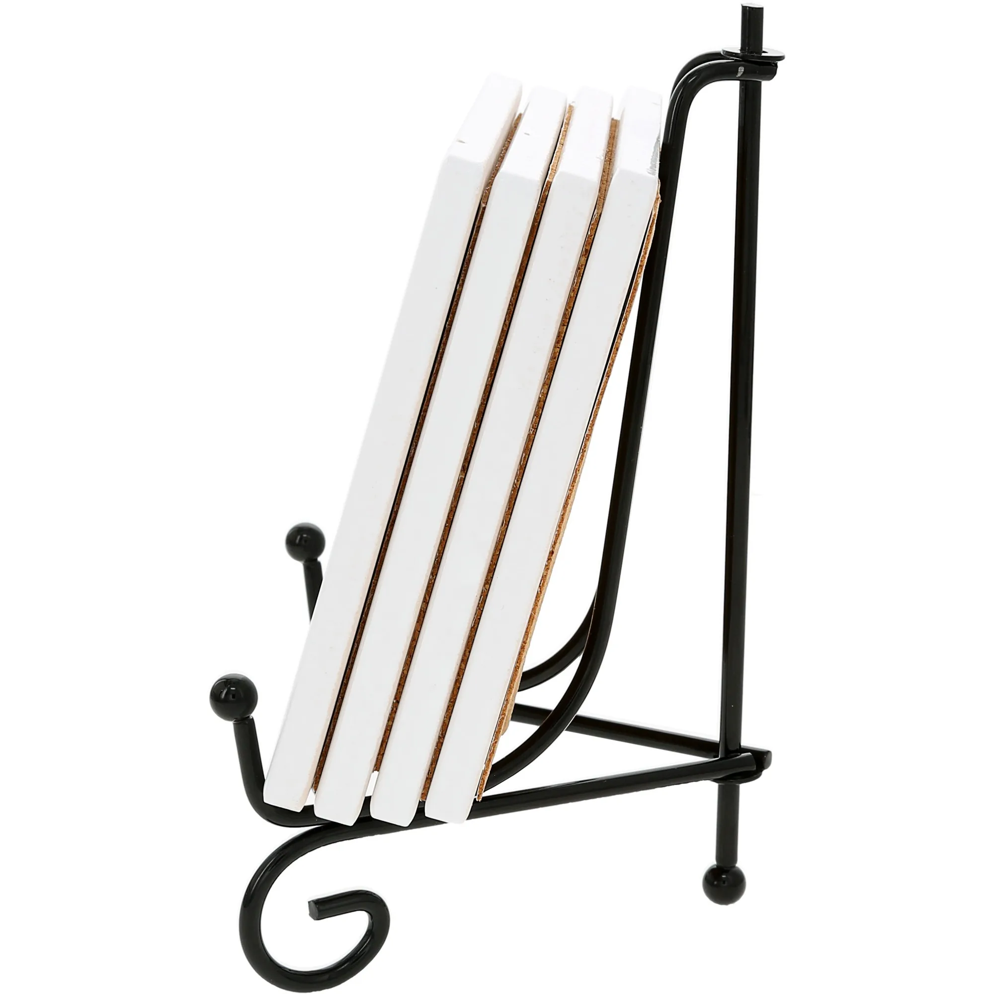Black 5 Inch Folding Display Easel, Decorative Tabletop Stand For Plates Photos Art Cards Signs And Home Decor