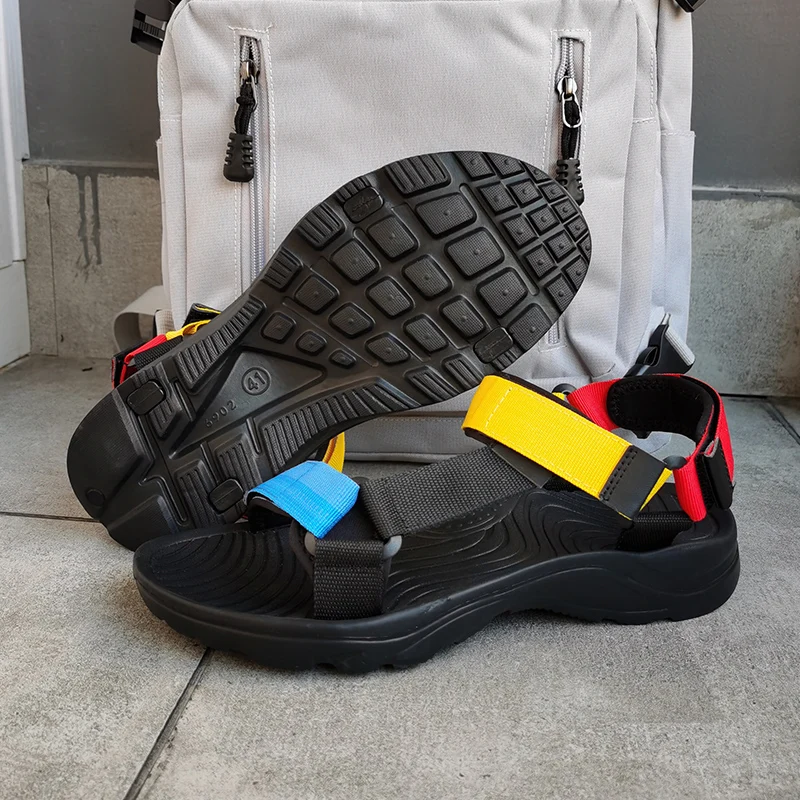 

Мужские римские летние сандалии, удобная дышащая пляжная обувь, повседневная спортивная обувь на открытом воздухе