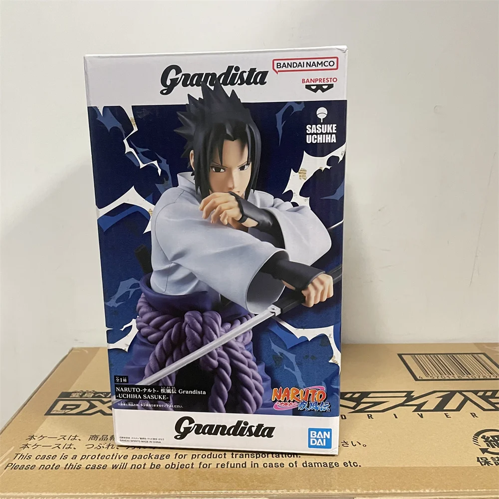 In Stock Original Banpresto Anime Figure Naruto Grandista Uchiha Sasuke Shippuden Action Figurine Collector Toys Model Doll