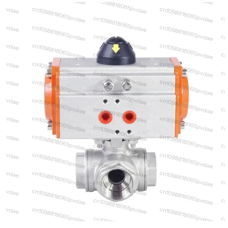 Tool Parts Pneumatic internal thread three-way ball valve T type L type cut-off reversing valve stainless steel wire port