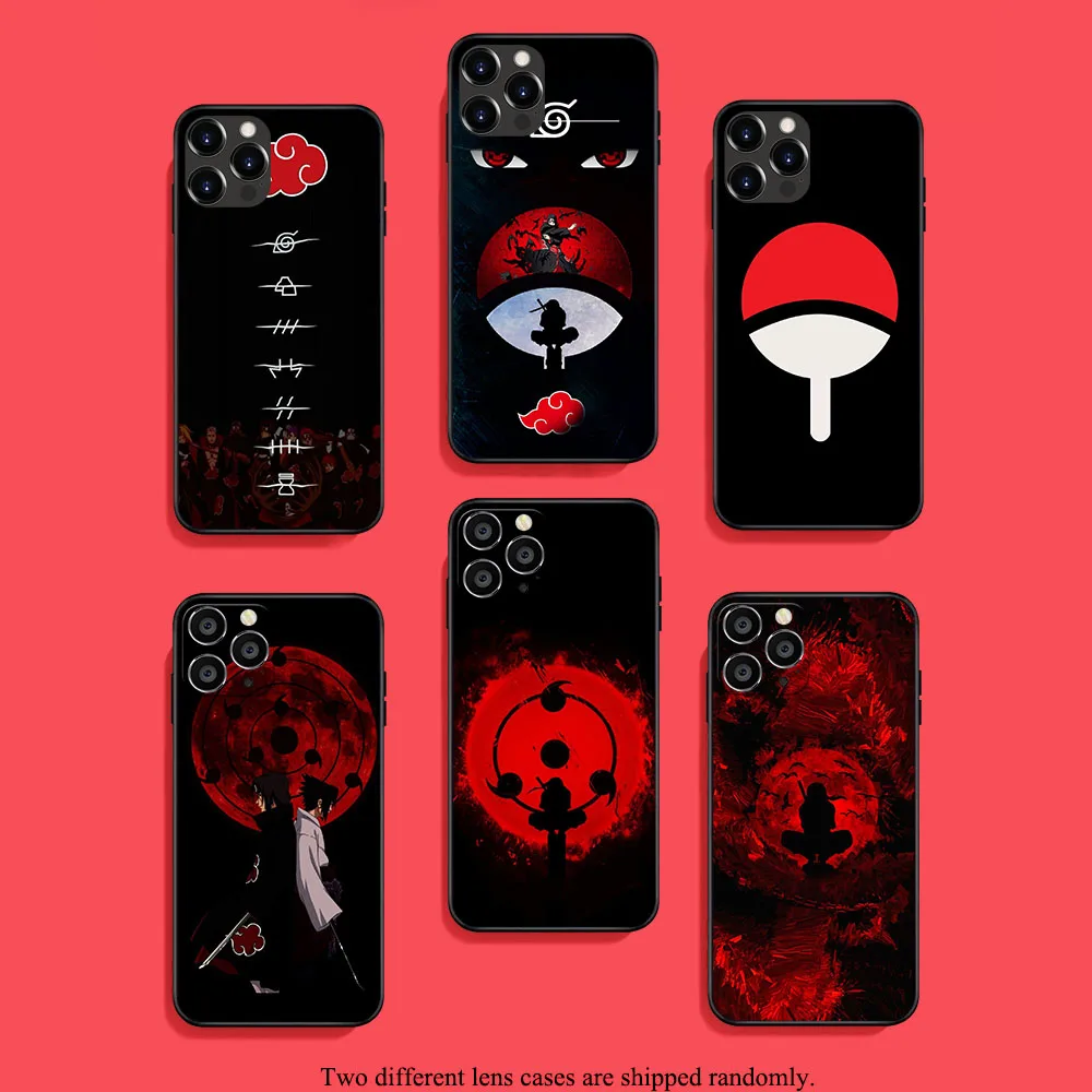 TO-1 Akatsukis U-Uchihas Black Phone Case For iPhone6 6S 7 8 11 12 SE X XS XR Plus Max Pro