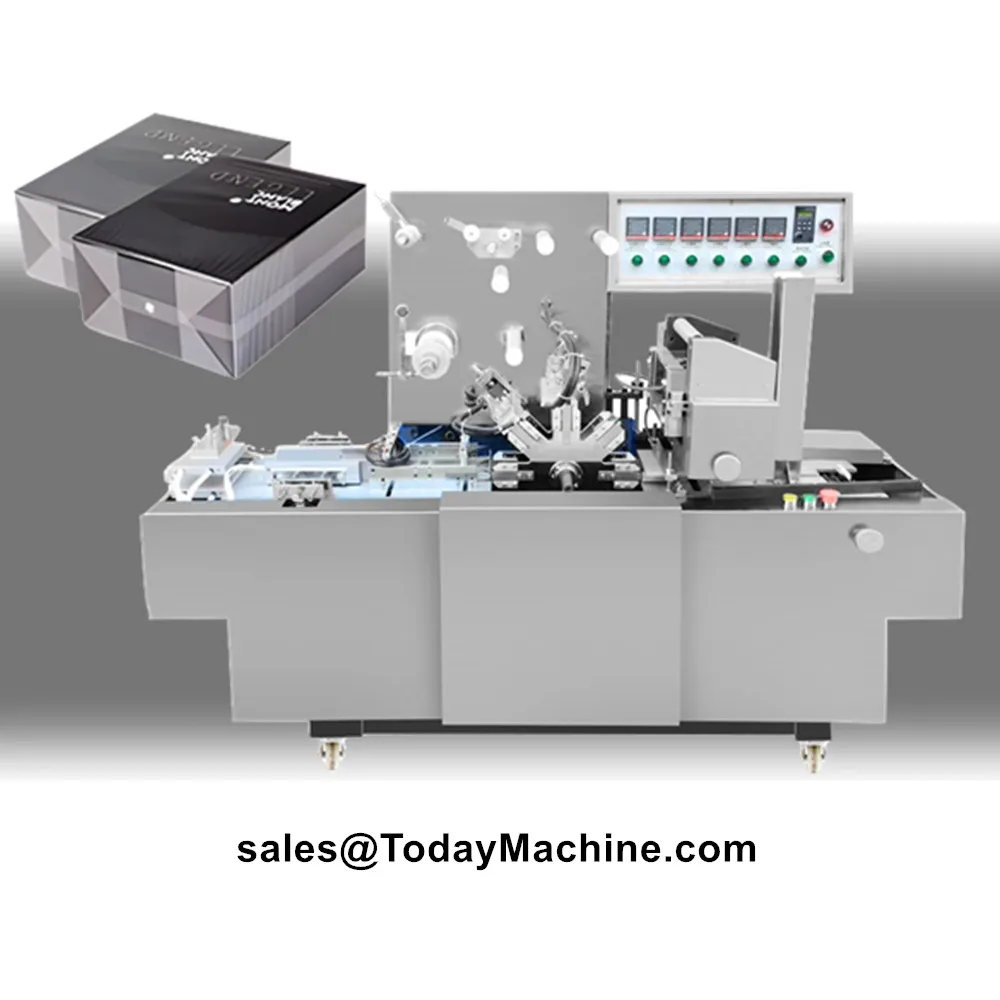 เครื่องห่ออัตโนมัติน้ําหอมบาร์กล่องสบู่ช็อคโกแลต 3D เครื่องบรรจุฟิล์มใส