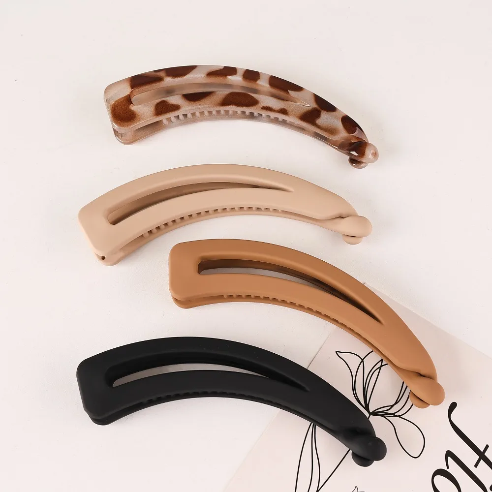 2Pcs Matte Vintage Banana Clip, Minimalist Ponytail Bun Hair Claw for Women Girls, Volume Boost Hair Styling for All Hair Types