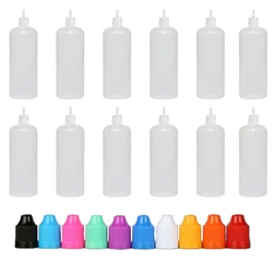 5pcs 5ml-120ml Empty LDPE Plastic Squeezable Dropper Bottle  E Liquid Dispensor  Oils Drop Refillable Container Long Thin Tip