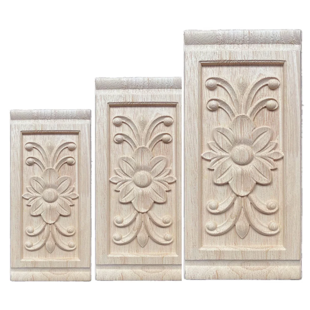 

1PC 16-21cm Wood Applique European Style Patch Oval Flower Furniture Home Decoration Accessories Mini Crossbow Craft Figurine