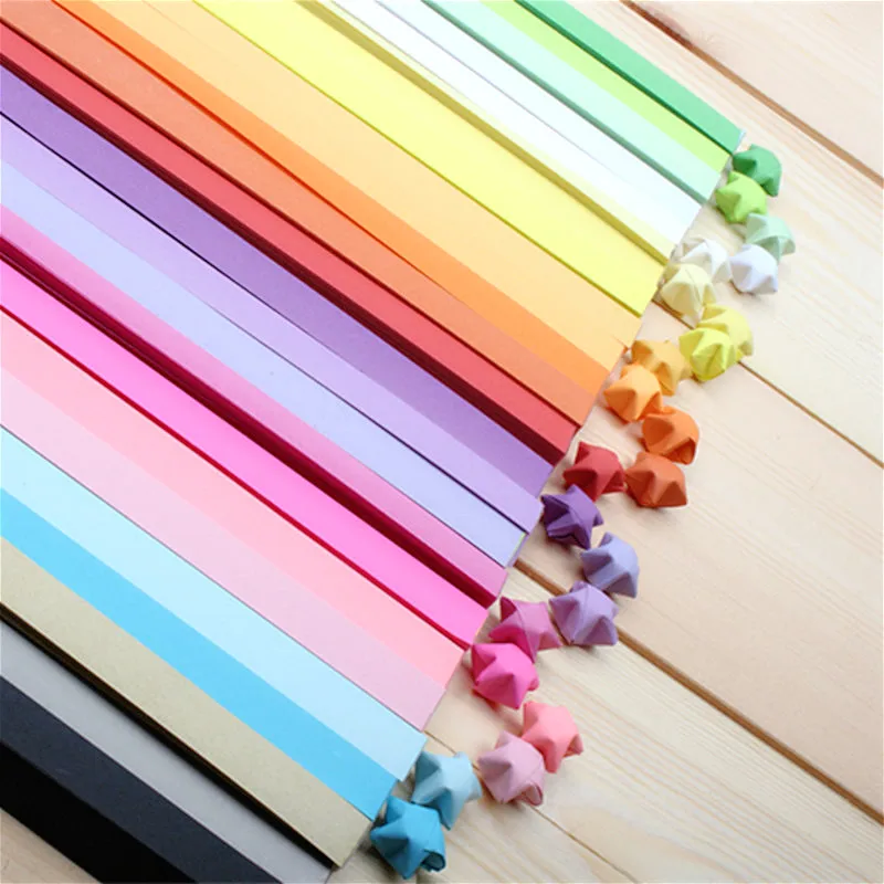 80Pcs Strips Paper Home Origami Quilling Wedding Decoration Handcraft Lucky Star