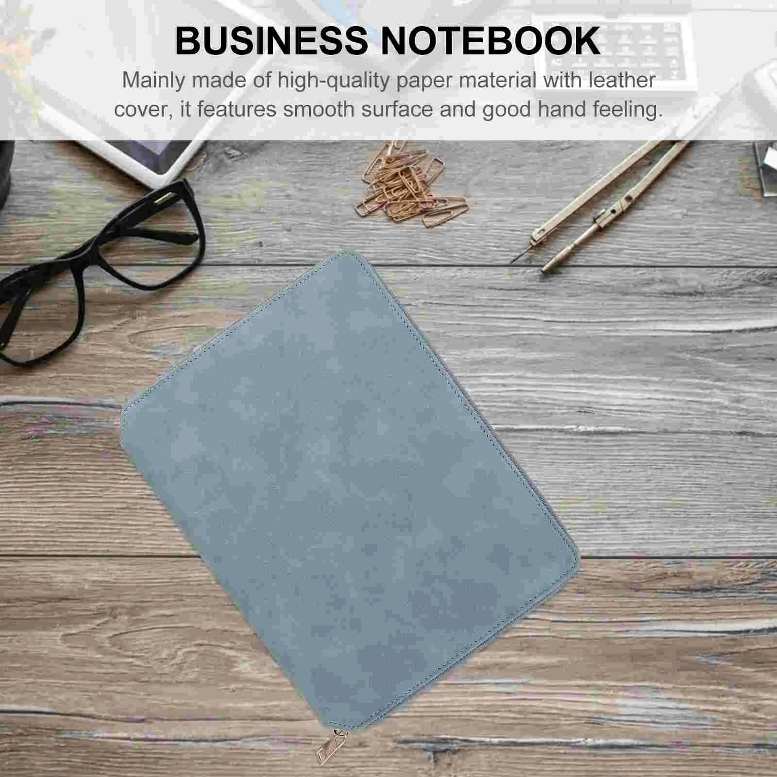 Notebook Pocket Journal Business Portfolio with Zipper Compact Notepad Mini Spiral The Bag Office Stationery Writing