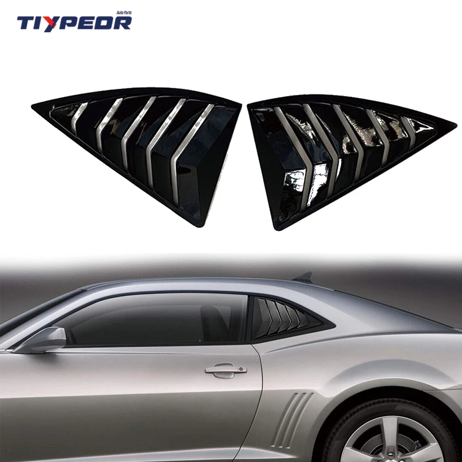 Hot Selling Tiypeor Quarter Style Gloss Zwarte Auto Zijruit Lamellen Voor Chevrolet Camaro 5e Gen 2010 - 2015 2011 2012 2013