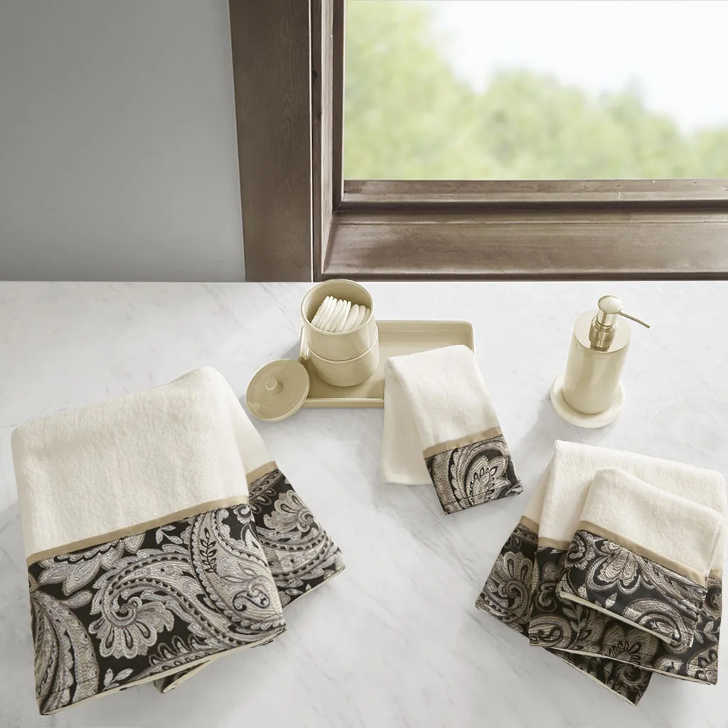 6 Piece Jacquard Towel Set