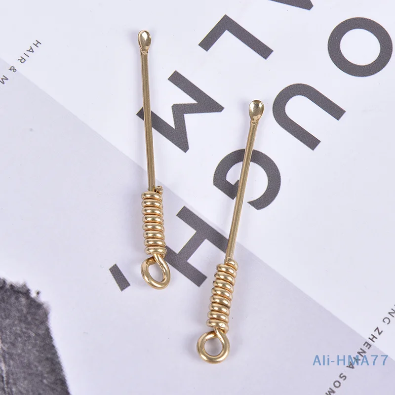 Ear Pick Ear Wax Remover Vintage Brass Naked Women Keychains Creative Design