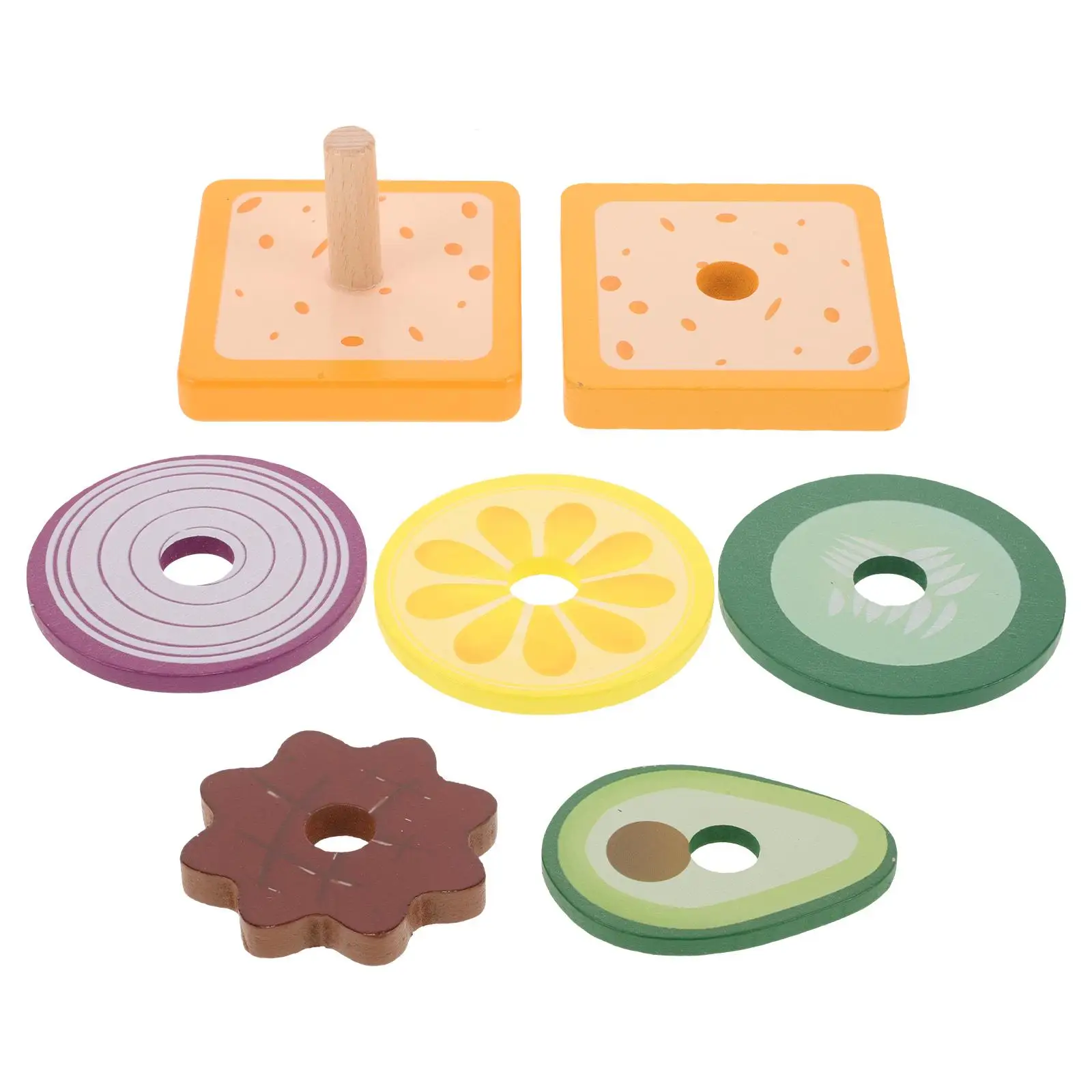 Children's Play House Toy Kitchen Playset Puzzle Early Education Matching Wooden Food Toys