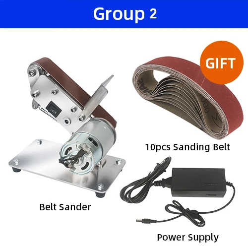 Elektrische bandschuurmachine Houten bandslijpmachine DIY Mini polijst- en slijpmachine Elektrische schuurmachine voor hout Thuis doe-het-zelf elektrische polijstmachine