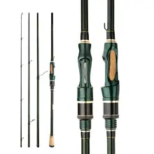 CEMREO Vara de pesca giratória de carbono, 4-5 seções, 1.8m/2.1m/2.4m, vara de viagem portátil, varas de pesca giratórias, equipamento de pesca