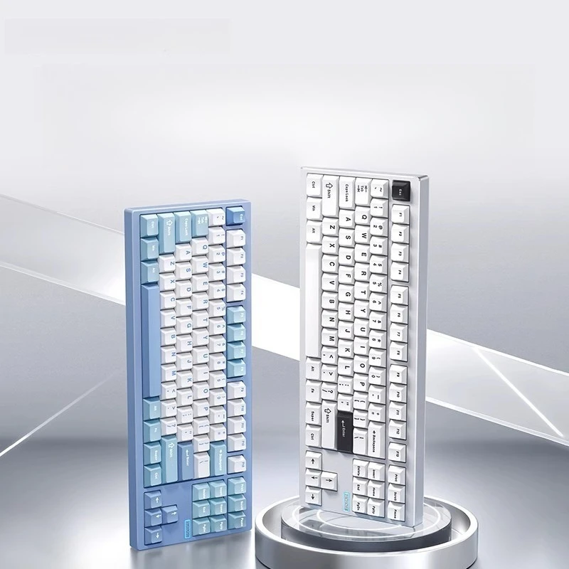 

Mechanical keyboard aluminum tuo tuo finished product three-mode wireless bluetooth e-sports