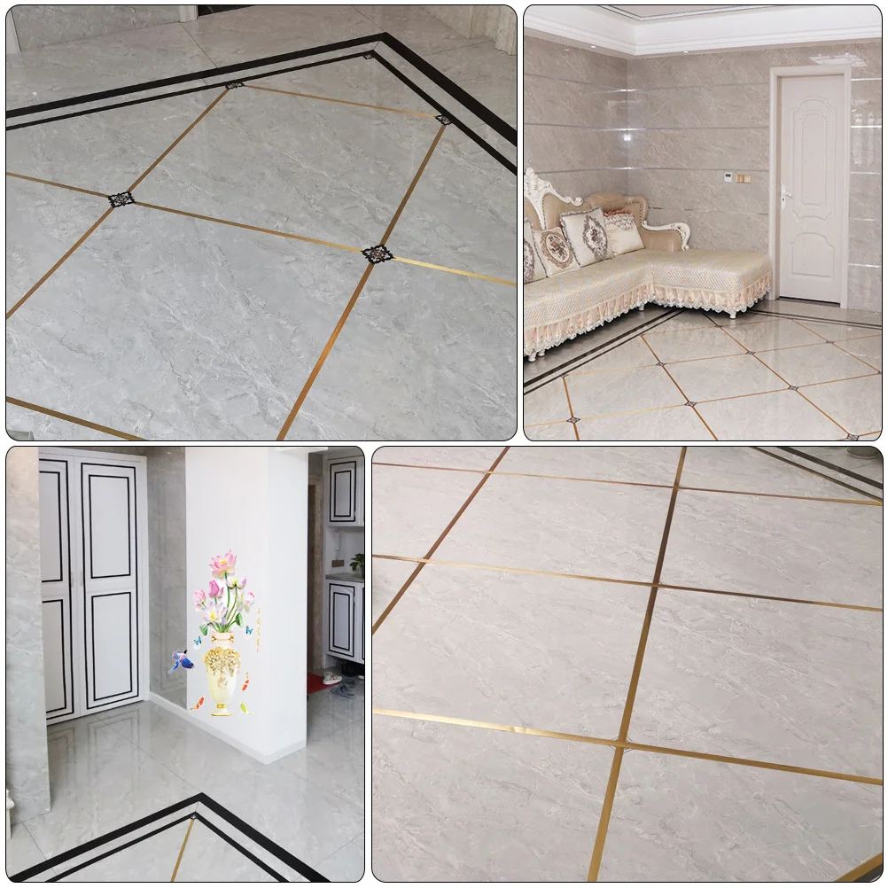 

1 Roll Self Adhesive Tile Seam Sticker Waterproof Tile Gap Tape Decorative Floor Wall Seal Filler Tape Ground Crevice Sticker