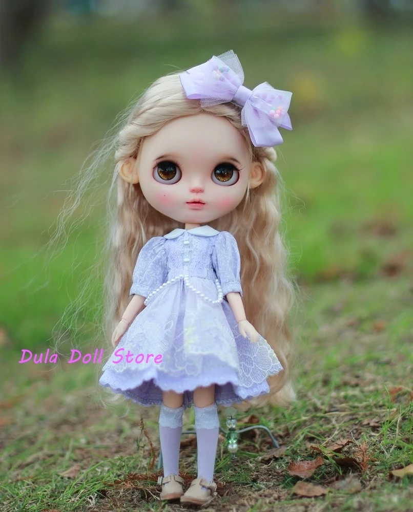 

Одежда для куклы Dula, платье, яркая фиолетовая юбка Blythe ob24 ob22 Azone Licca ICY jerfish 1/6, аксессуары для кукол Bjd