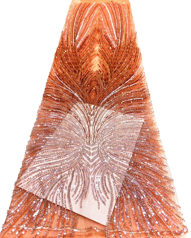 

Премиальная французская нигерийская кружевная ткань с африканскими пайетками и бисером для женских вечеринок, свадеб и банкетов