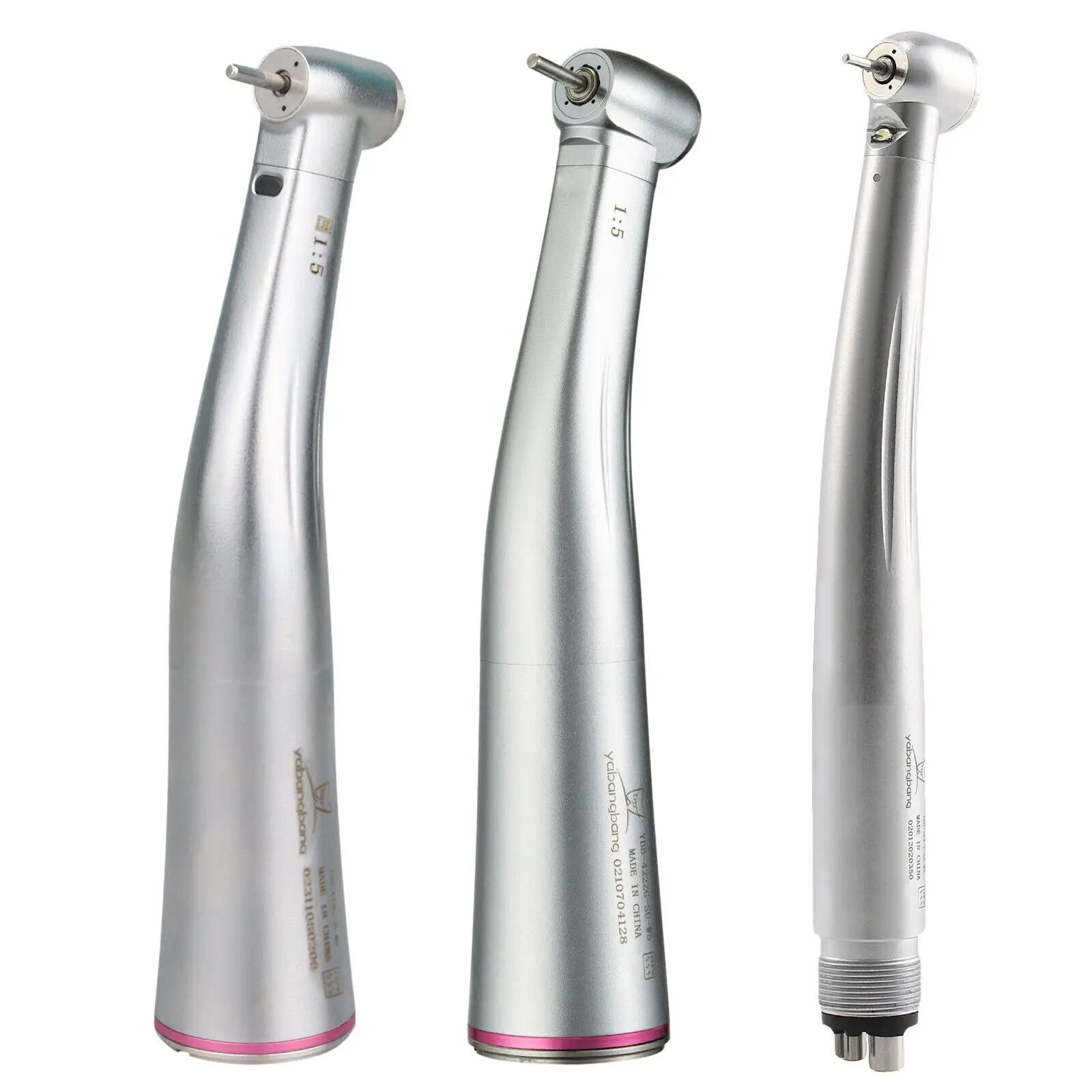 

Dental High Speed Fiber Optic LED E-generator Handpiece 4Hole/1:5 Increasing Contra Angle Fit Nsk/Kavo