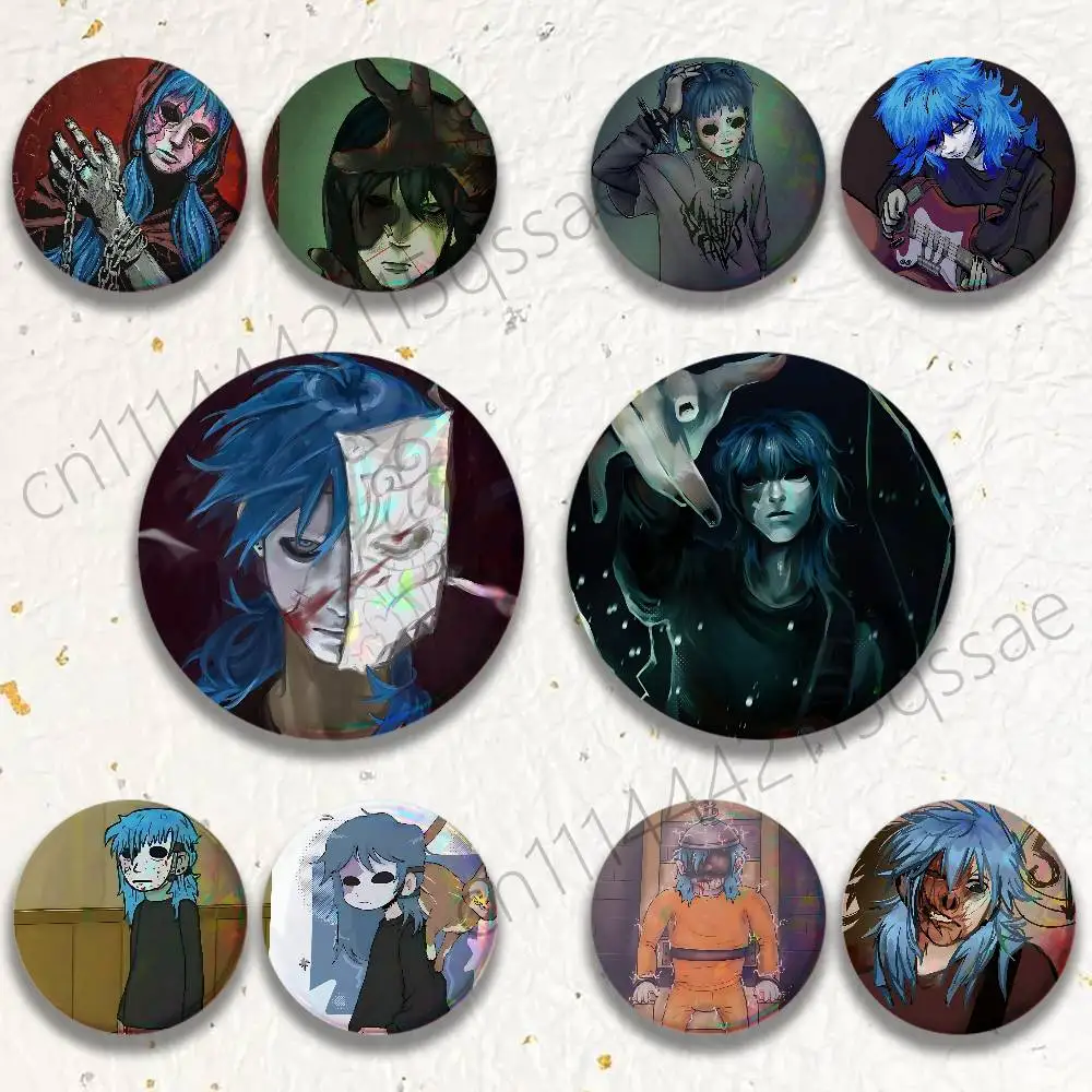 S-Sally Face Sal 25mm 75mm 44mm 58mm 32m Brooches Badges Pins for Accessories