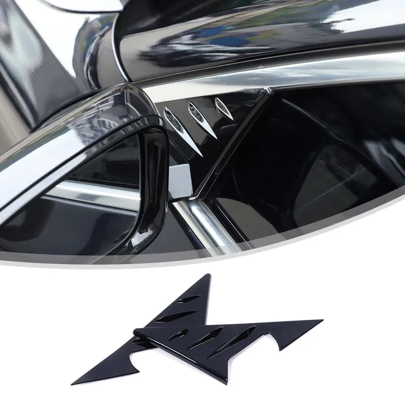 

For BMW 5 Series G30 2018-2023 ABS carbon fiber car rearview mirror side triangle spoiler sticker car protection accessories