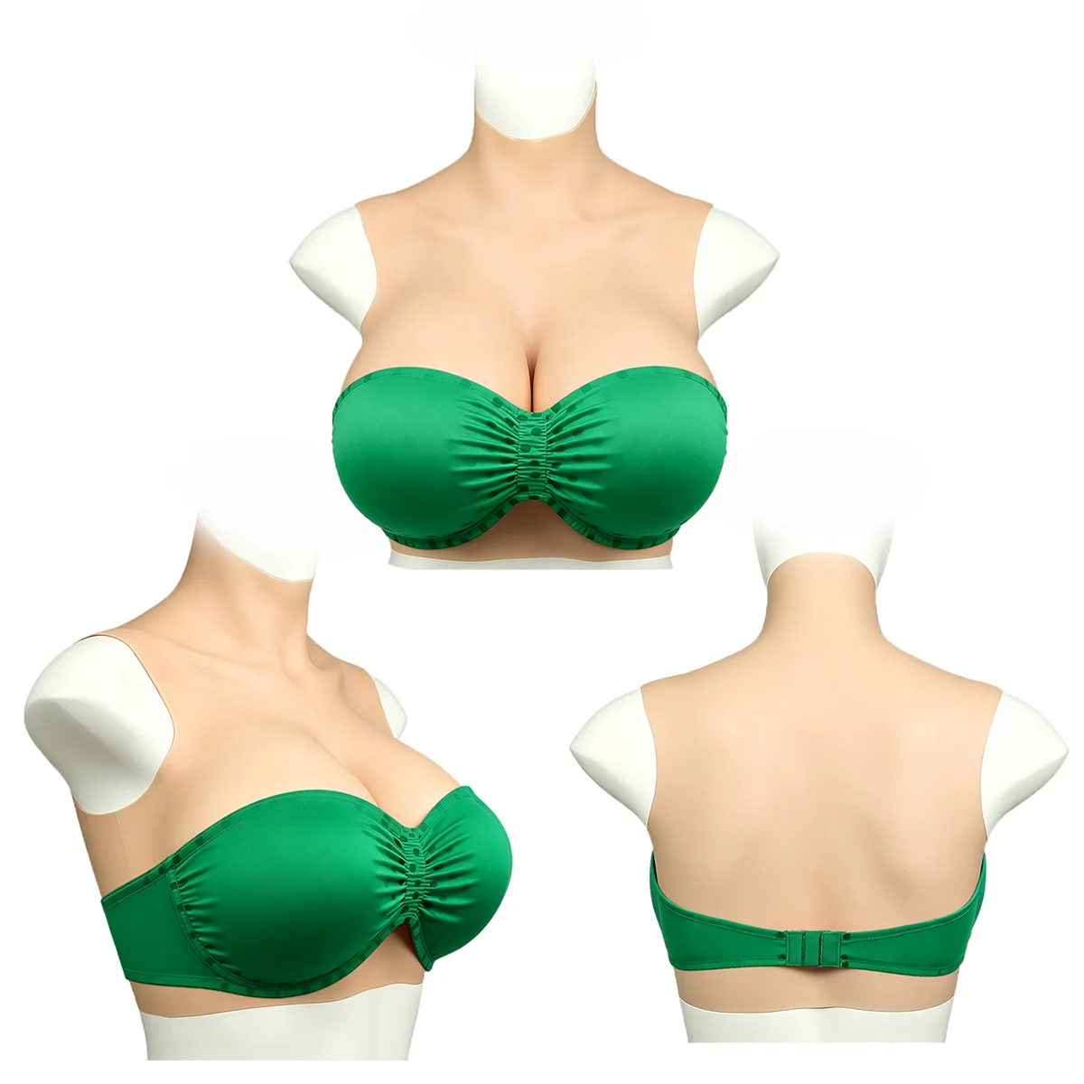 C-G Professional Grade Silicone Breast Prosthesis Soft Elastic Artificial Breast Shape 3D Simulated Silicone Breast Pad