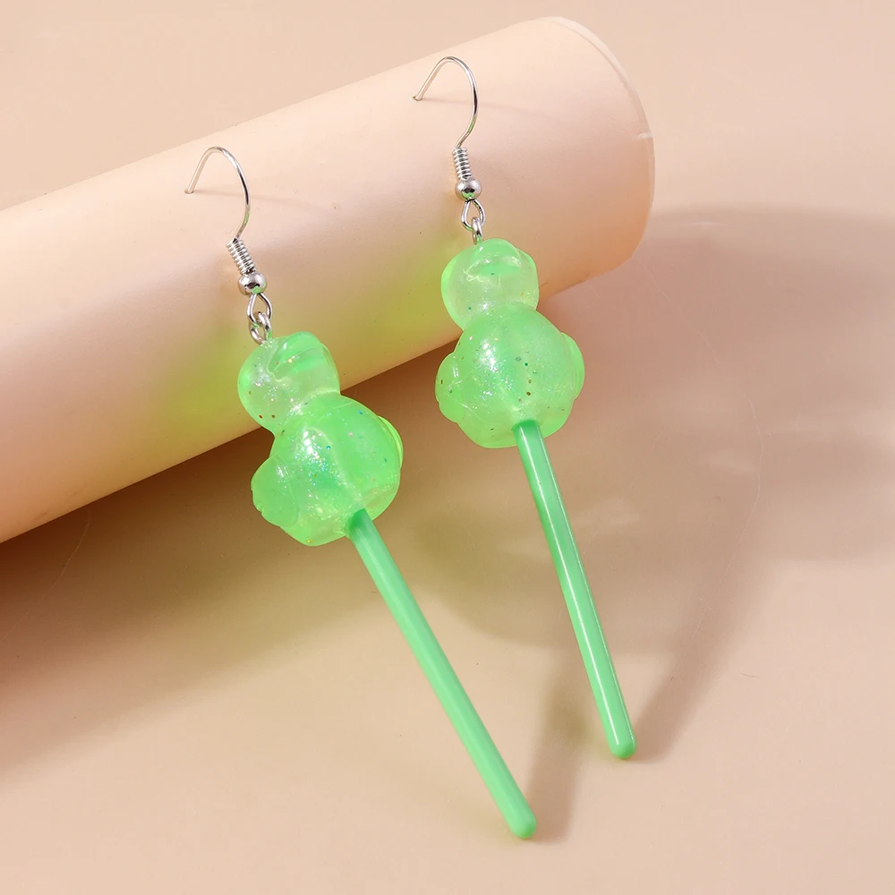 Aihua 30 Farben süße süße Lutscher-Ohrringe aus Kunstharz für Frauen, lustige Simulation, Lebensmittel, Süßigkeiten, Lutscher-Ohrringe, Schmuck, Geschenke – Detail 14