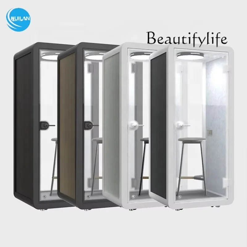 

Removable Soundproof Movable Silent Vocal Booth with Ventilation System, Private Phone Call Pod, Office Phone Booth
