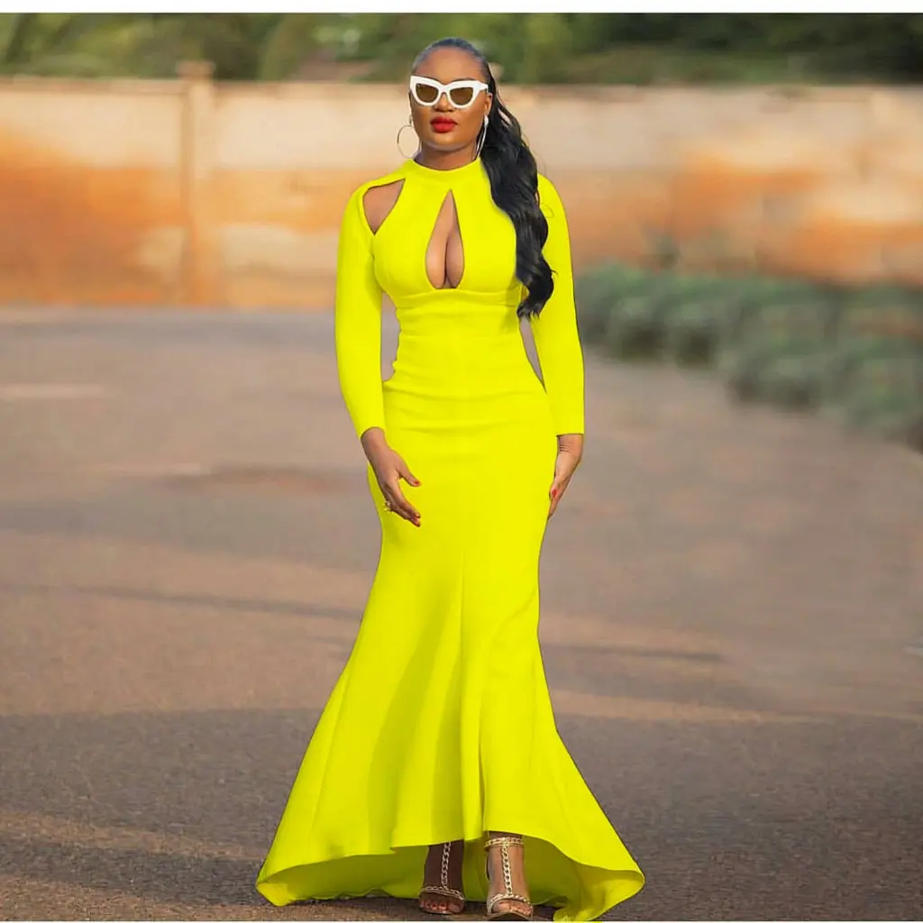 Women's High Waist Fishtail Dress Large Size African Long Dress Sexy Silhouette New Autumn Collection by C8416