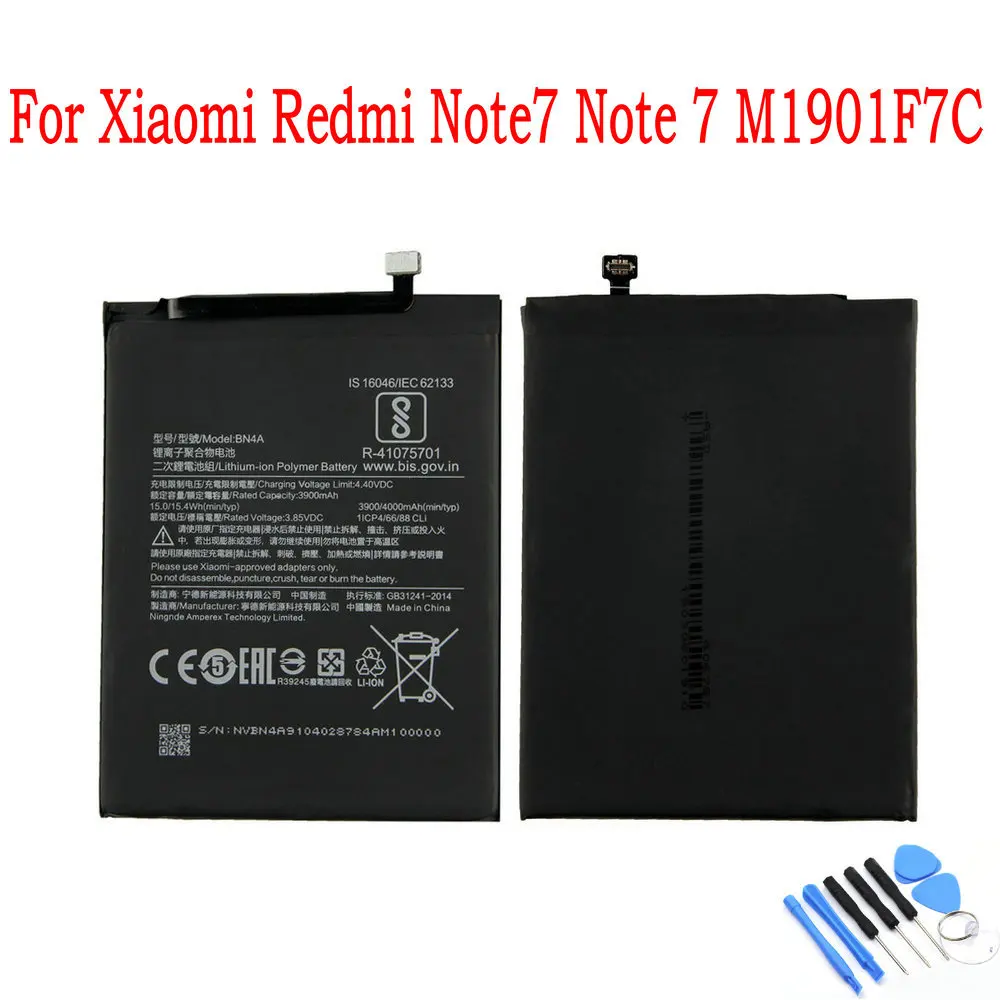 Original BN4A 4000mAh Battery For Xiaomi Redmi Note7 Note 7 Pro M1901F7C M1901F7G M1901F7S Phone