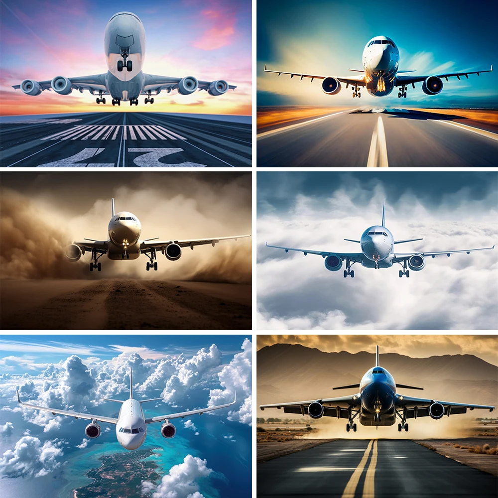 

Bonvvie Plane in the Sky Boy Birthday Party Banner Portrait Photography Backdrop Photozone Background Photo Studio Photoshoot