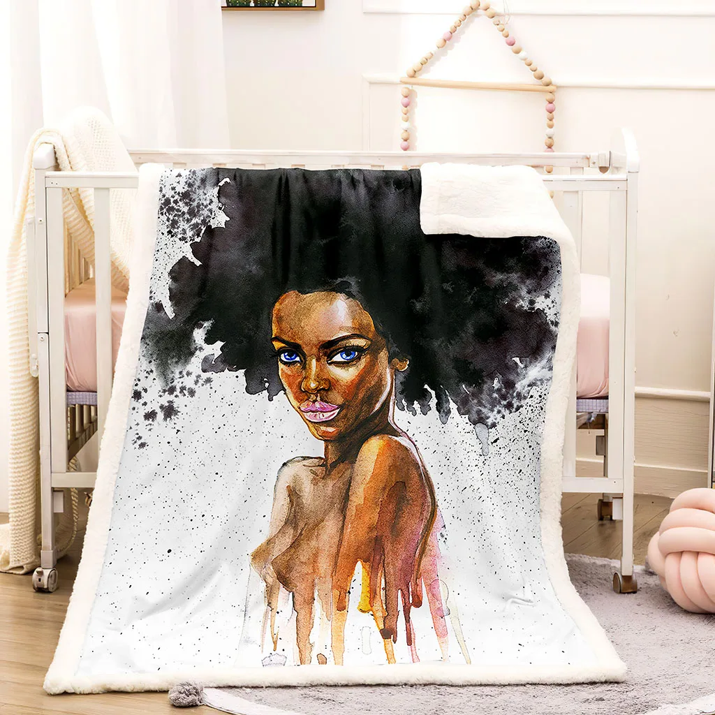 HUANZHUANG Baby Blanket 3D Color Woman Painting Super Soft Blanket For Newborns Receiving Toddlers Crib Bedding For Boy Or Girl