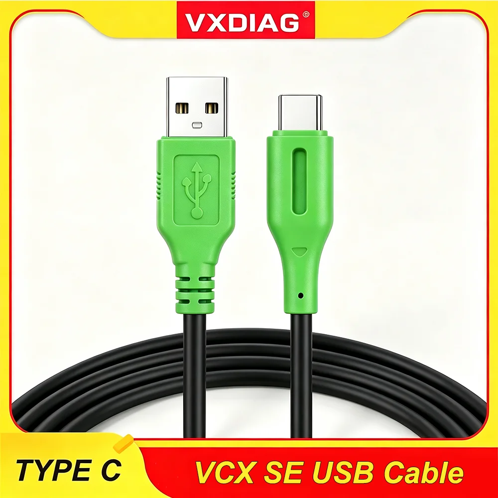 cabo-usb-tipo-c-vxdiag-vcx-se-com-conector-verde-original-cabo-de-diagnostico-blindado-para-scanner-de-programacao-de-ecu-obd2-j2534