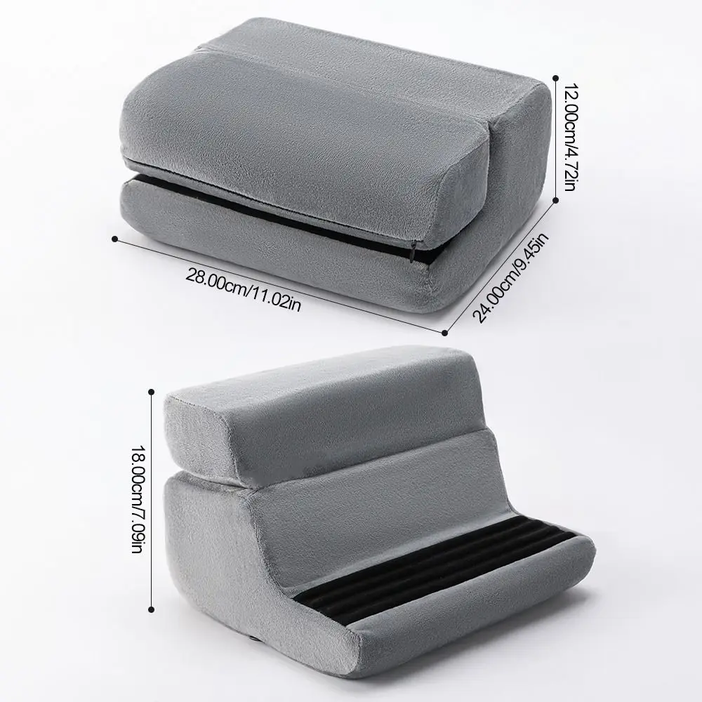 Portable 4 Angles Tablet Pillow Stand Adjustable Foldable E-reader Reading Pillow Comfortable Cushion Reading Holder Bed Use