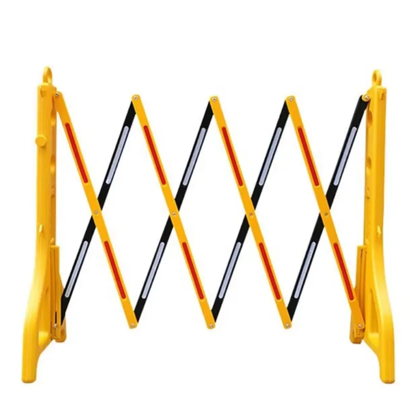 

Telescopic telescopic isolation fence Temporary plastic traffic guardrail