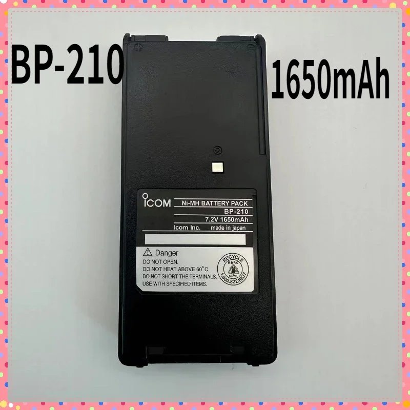 IC-F21 for Icom BP-210 Two-Way Radio Battery with Clip (1650mAh 7.2V NI-MH) - for IC-F11 IC-F21 IC-V8 IC-F3GT IC-F40GT