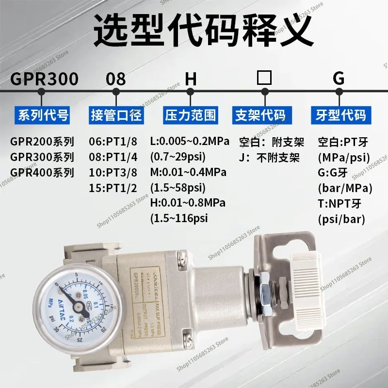 20006L 20006M 20006H GPR30008L GPR30008M 30008H Precision Pressure Reducing Regulator