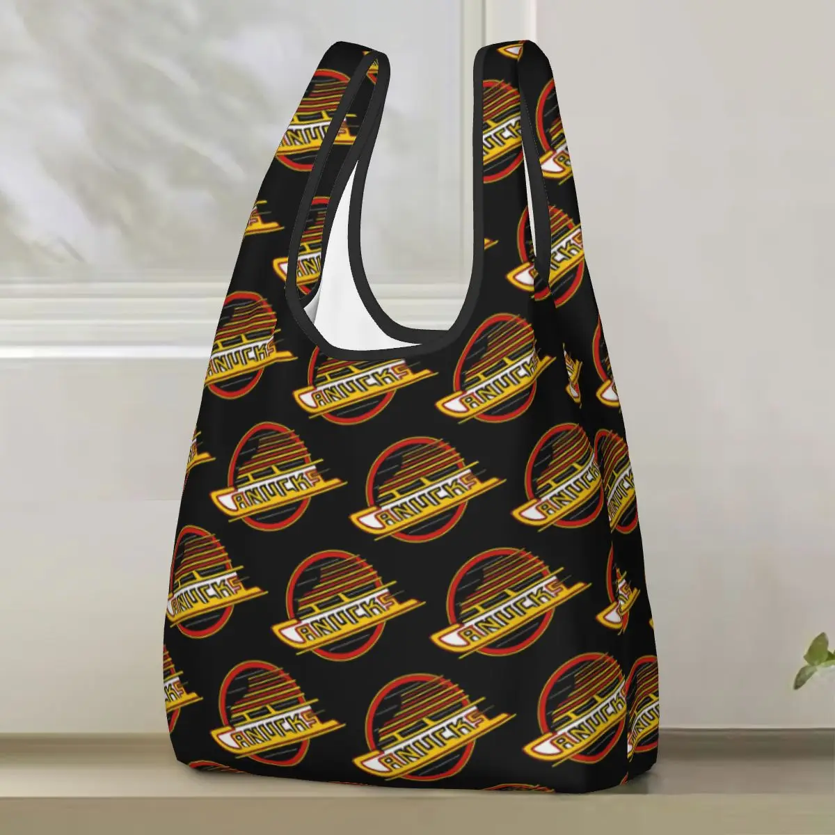 vancouver-hoquei-canucks-skate-sacola-de-compras-portatil-sacolas-dobravel-ombro-shopper-bolsa-de-compras