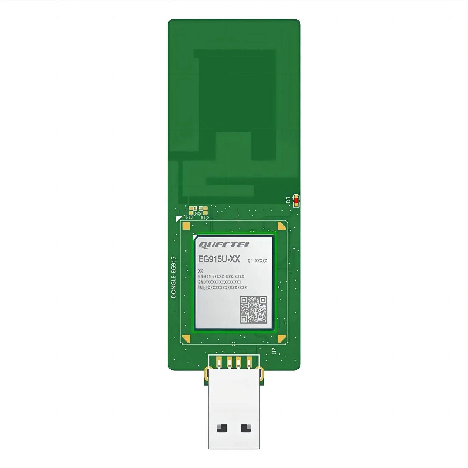 

4G USB Dongle Built-in Quectel EG915U-EU LTE Cat1 Module Patch Antenna Europe Band B1/B3/B5/B7/B8/B20/B28 800/900/1800/1900MHZ