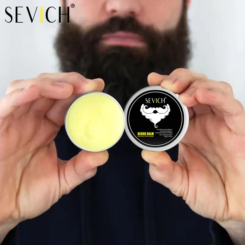 SEVICH Natural Beard Balm Wax for Men Moisturizing Smoothing Beard Styling Cream Beard Growth Oil Professional Beard Care
