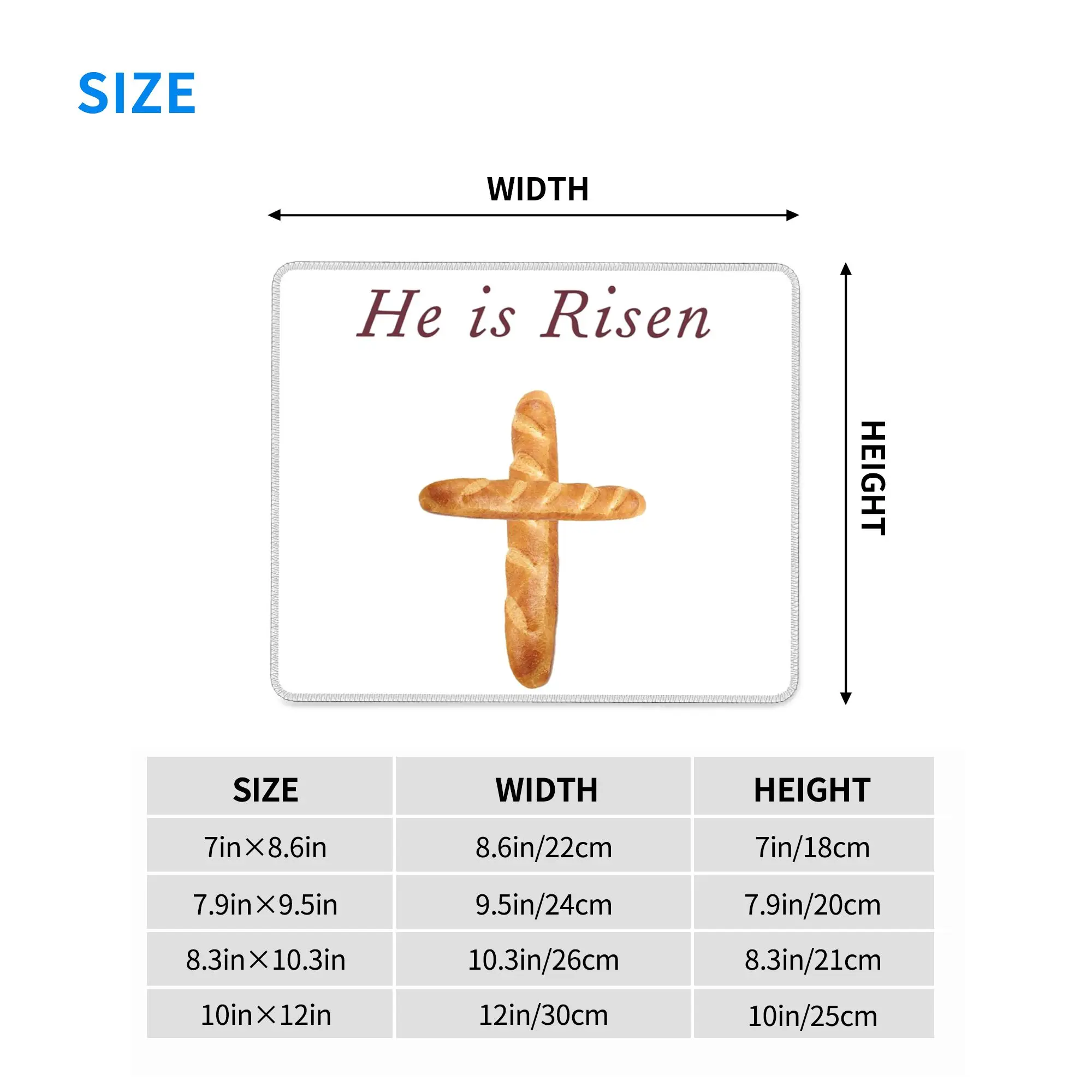 He Is Risen, Shirley's Bread Apron (Community) Mouse Pad Computer Keyboard Mouse Mat Gaming PC Laptop Desk Mat Office Table Mats